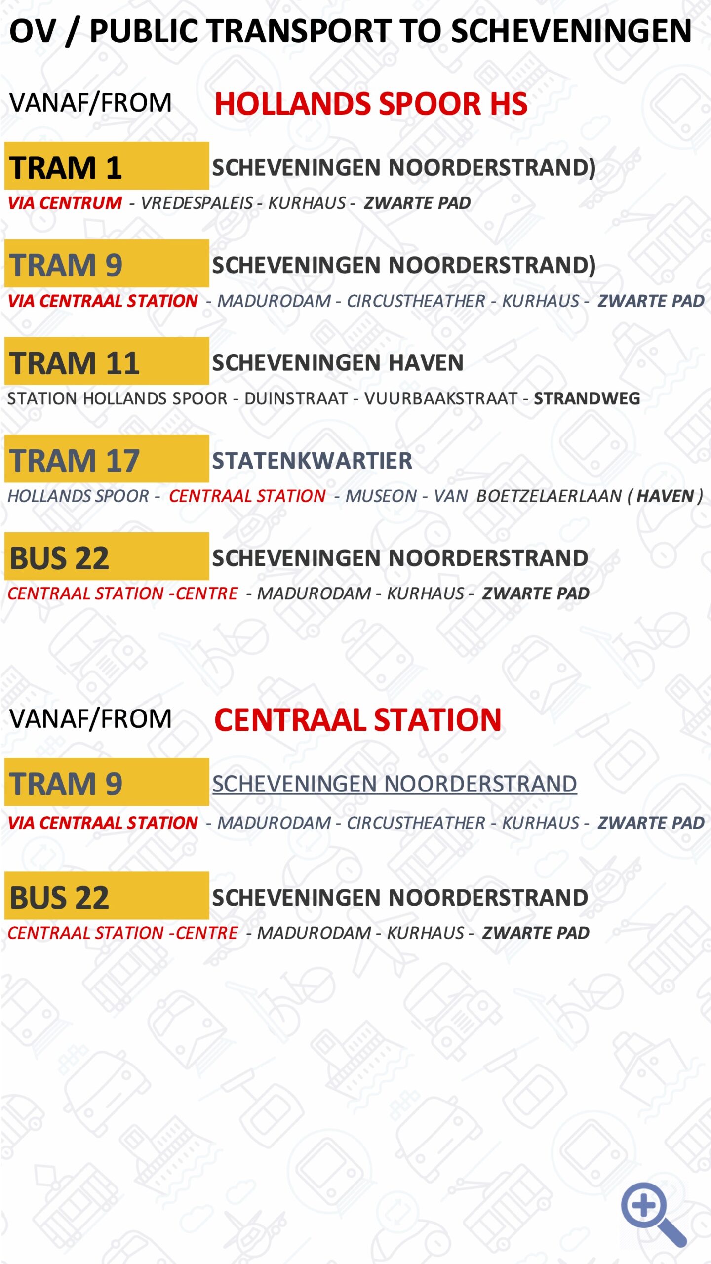OV Public Transport to Scheveningen